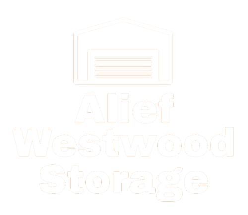 Alief Westwood Storage Logo white