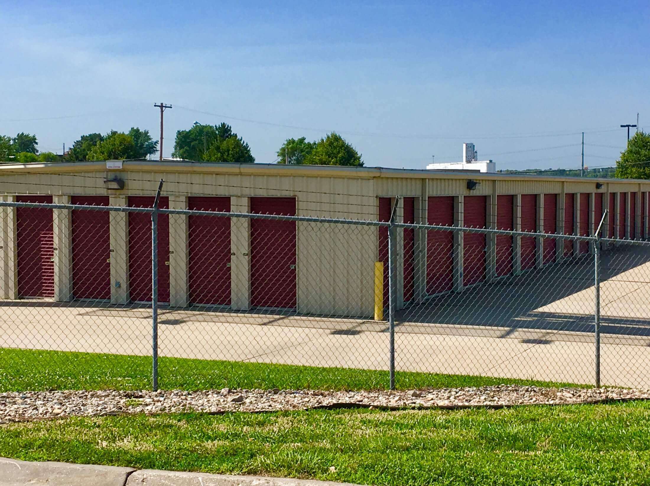 Secure fence at self storage facility