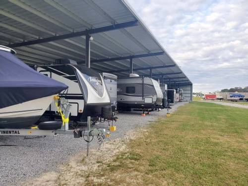 Covered RV and boat storage
