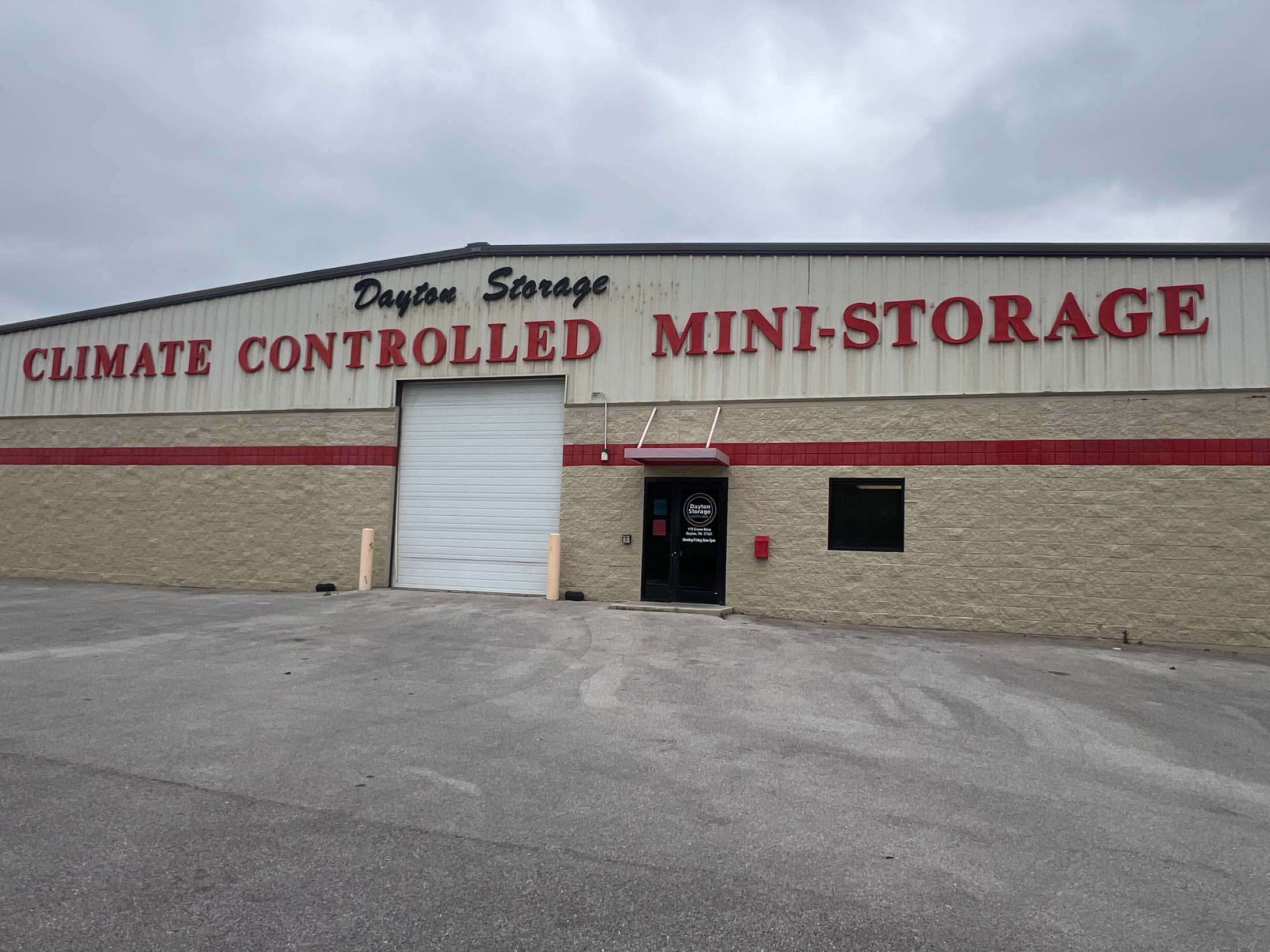 Entrance to a self storage facility