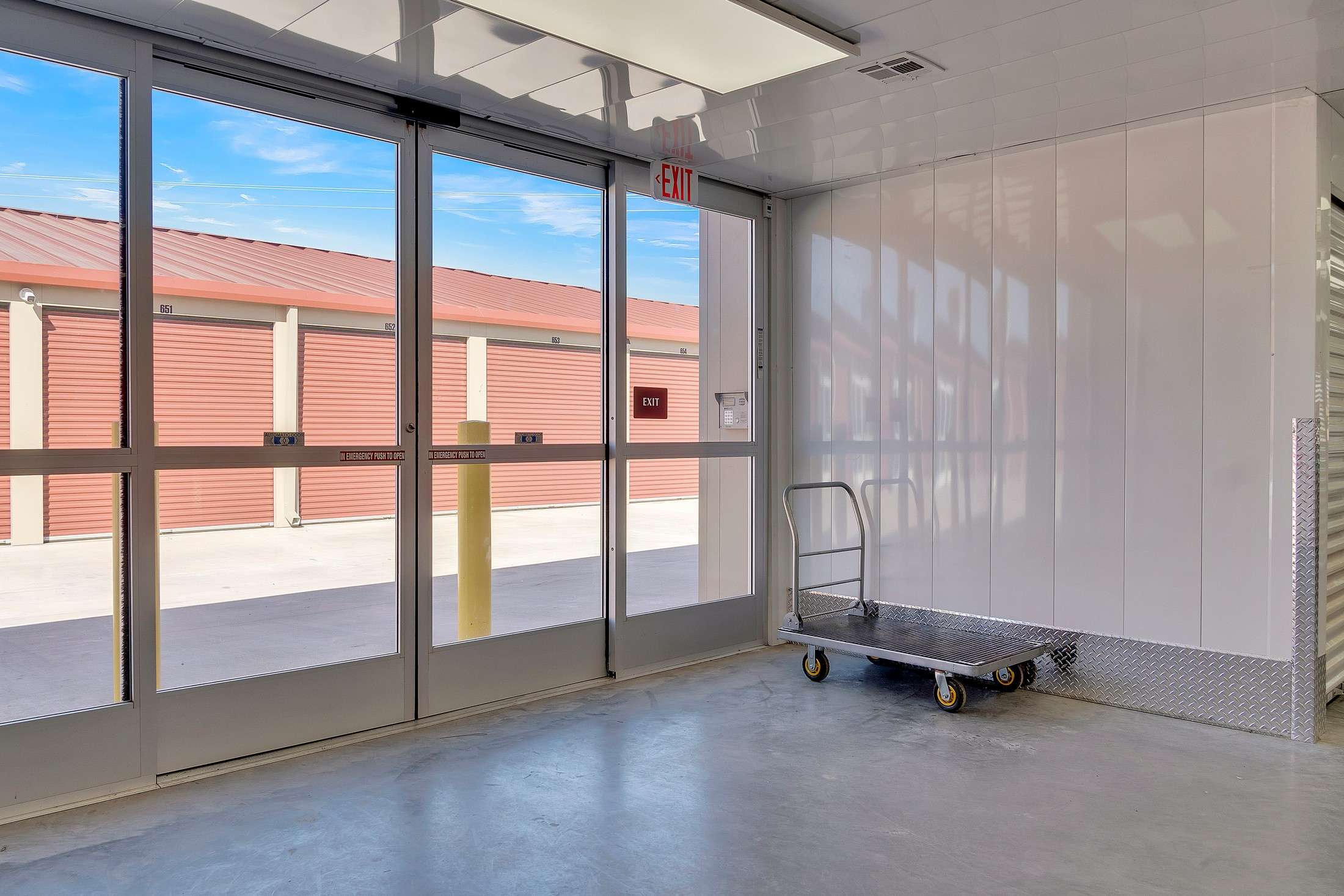 Automatic doors and moving cart