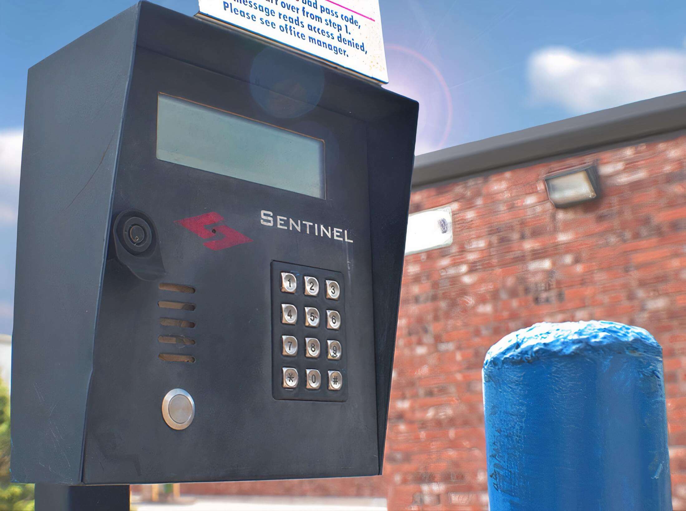 keypad entry to secure self storage facility