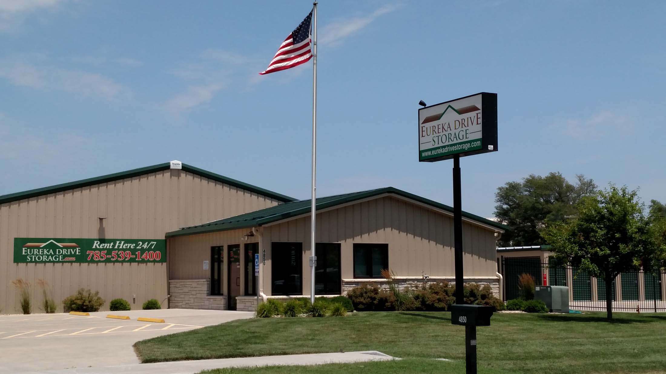 Exterior of storage rental office