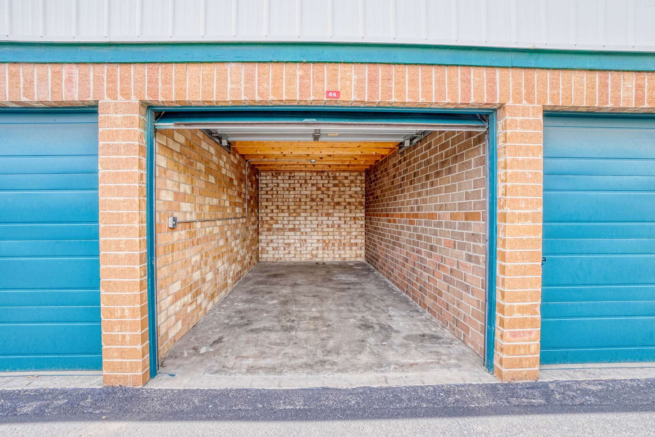 Opened storage unit