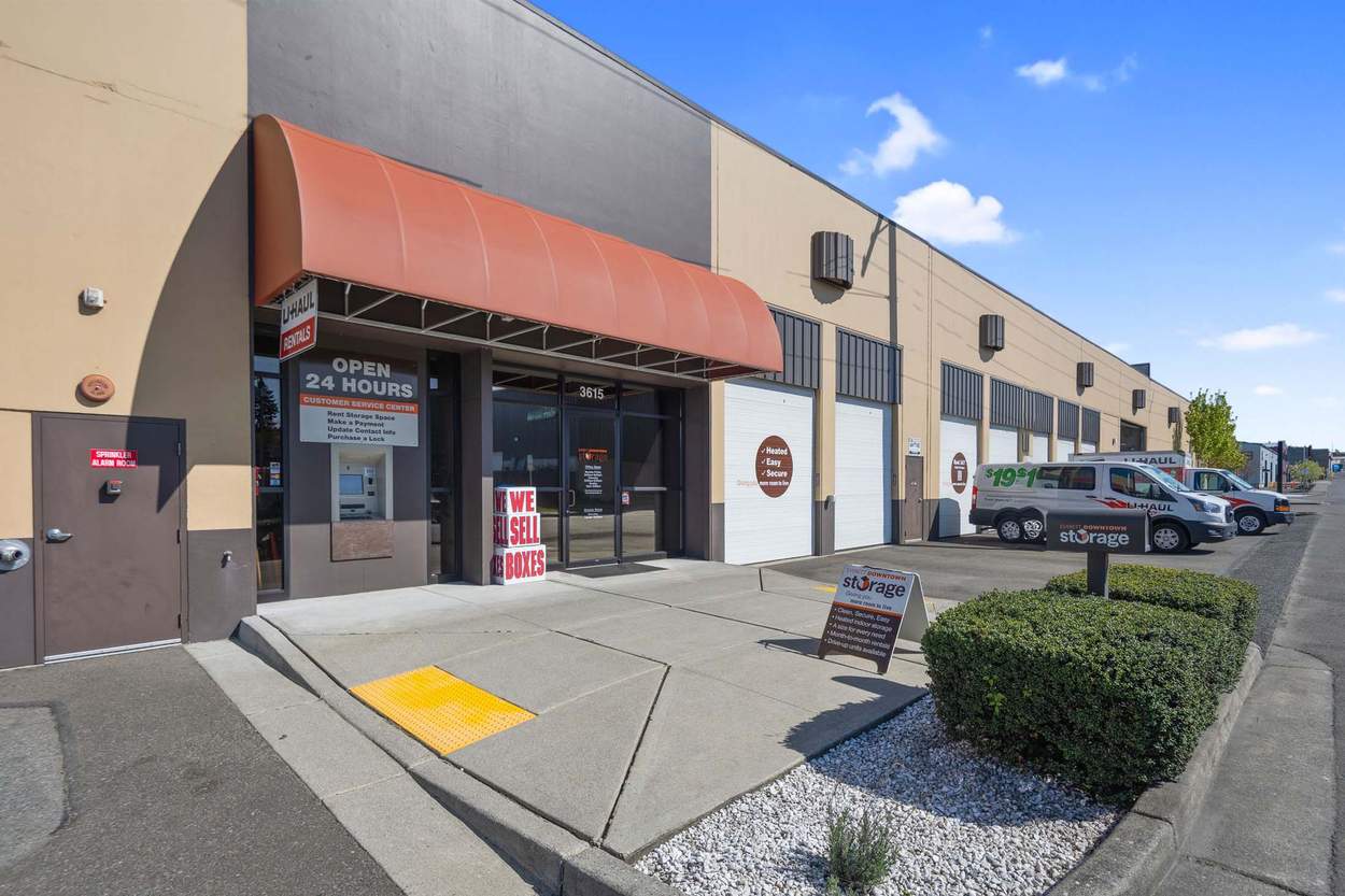 Front door at self storage facility