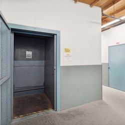 Elevator inside storage facility