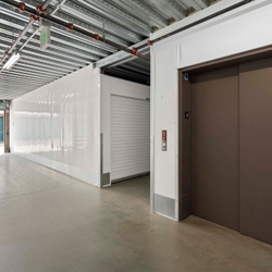 Elevators inside storage facility