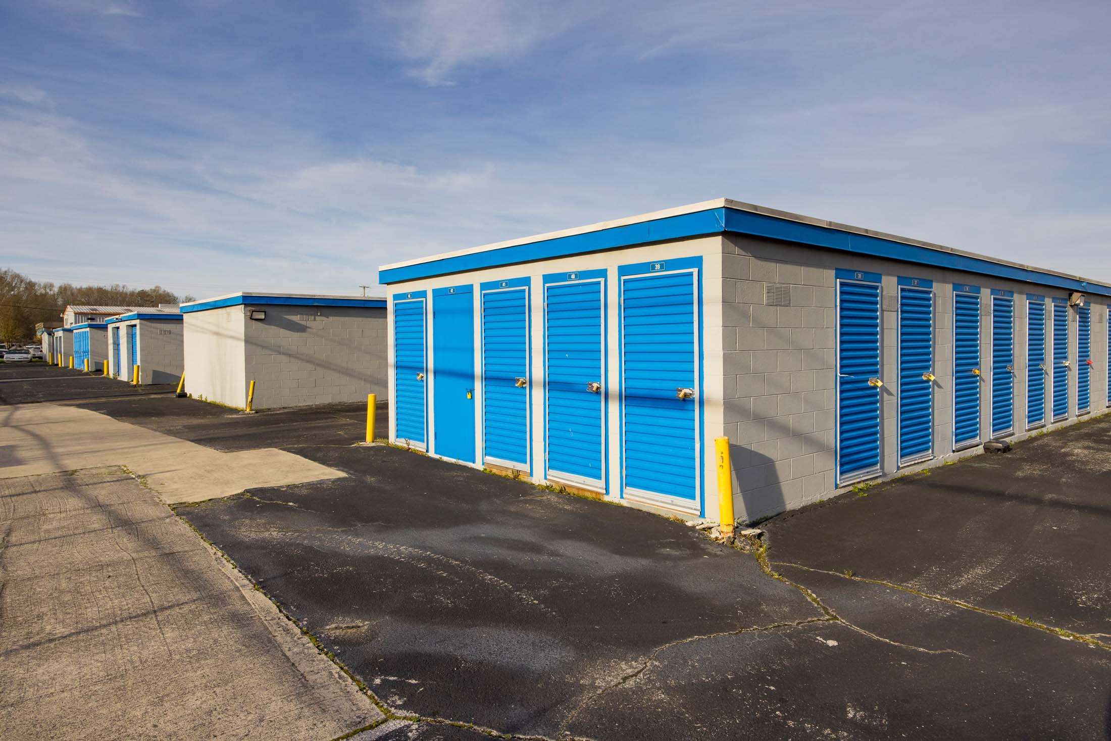 Row of 5-foot wide storage units