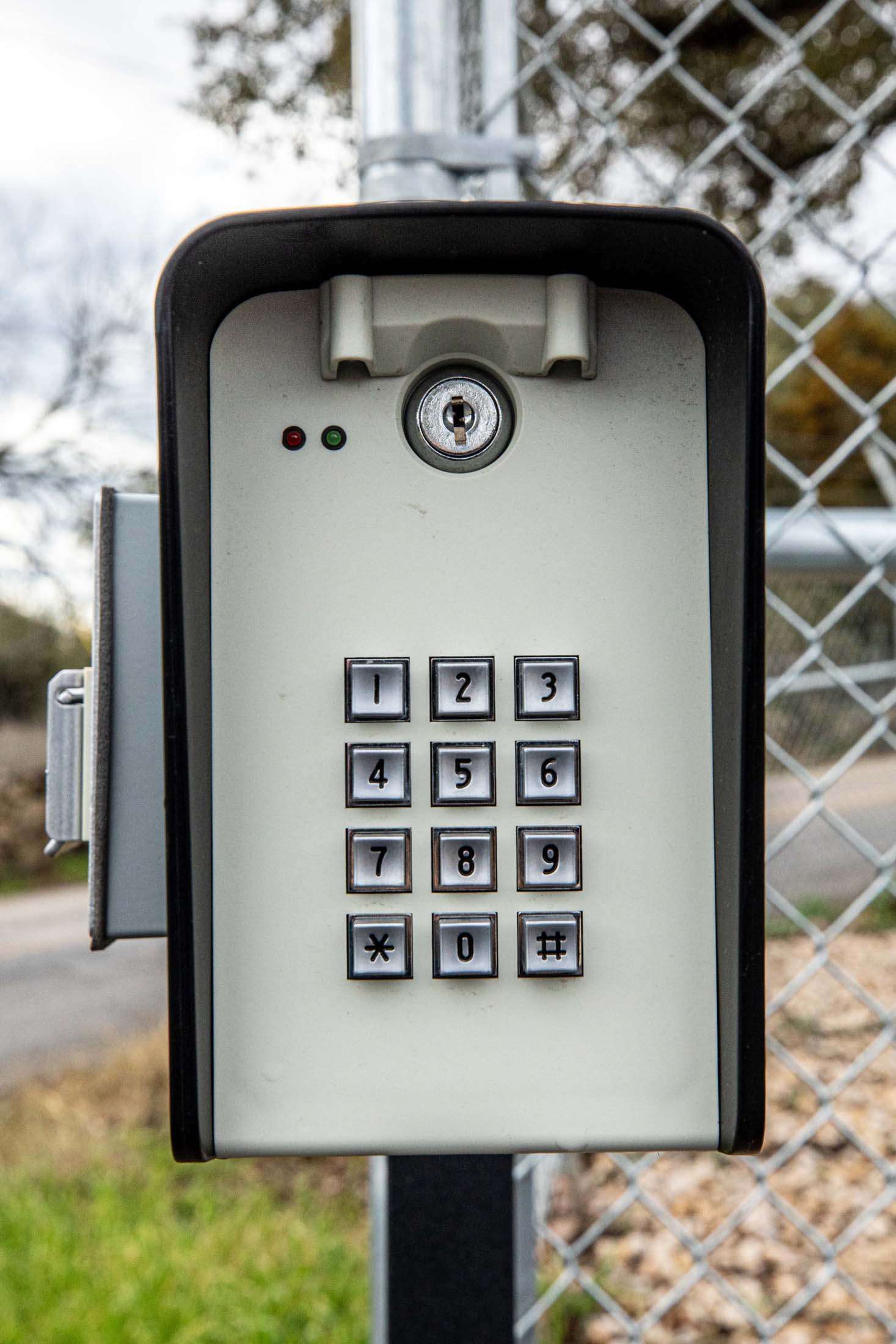 Keypad access at self storage facility