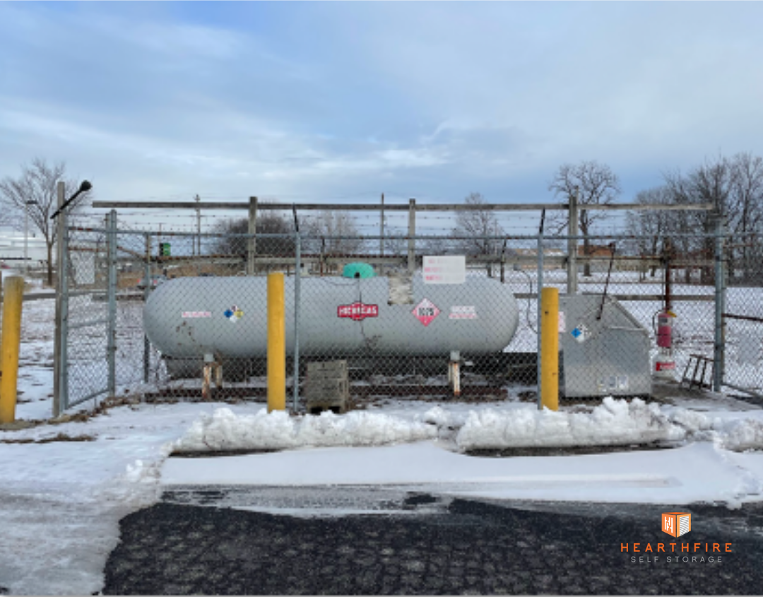 Self storage facility with propane fill-up