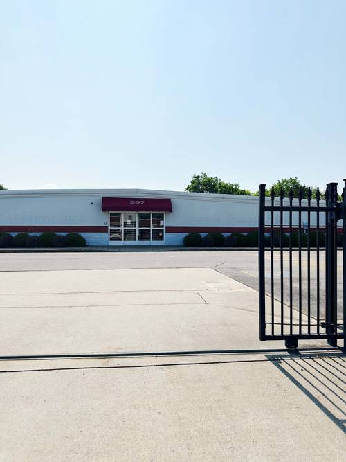 Opened gate at self storage facility