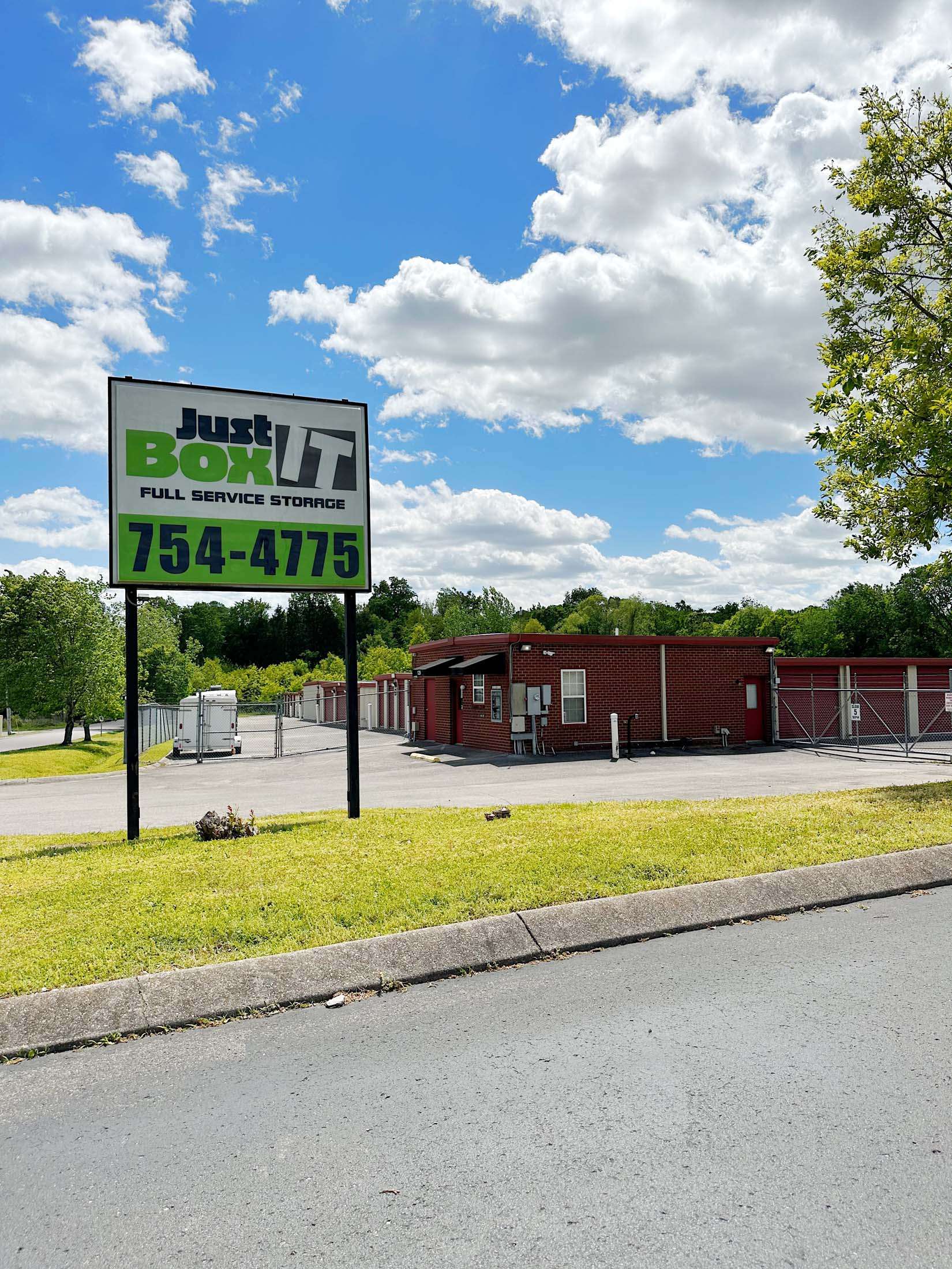 Self storage facility and signage