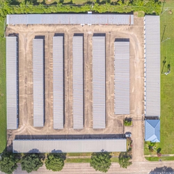 Aerial view of self storage facility