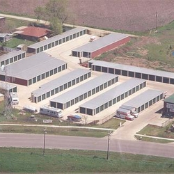 Aerial view of self storage facility