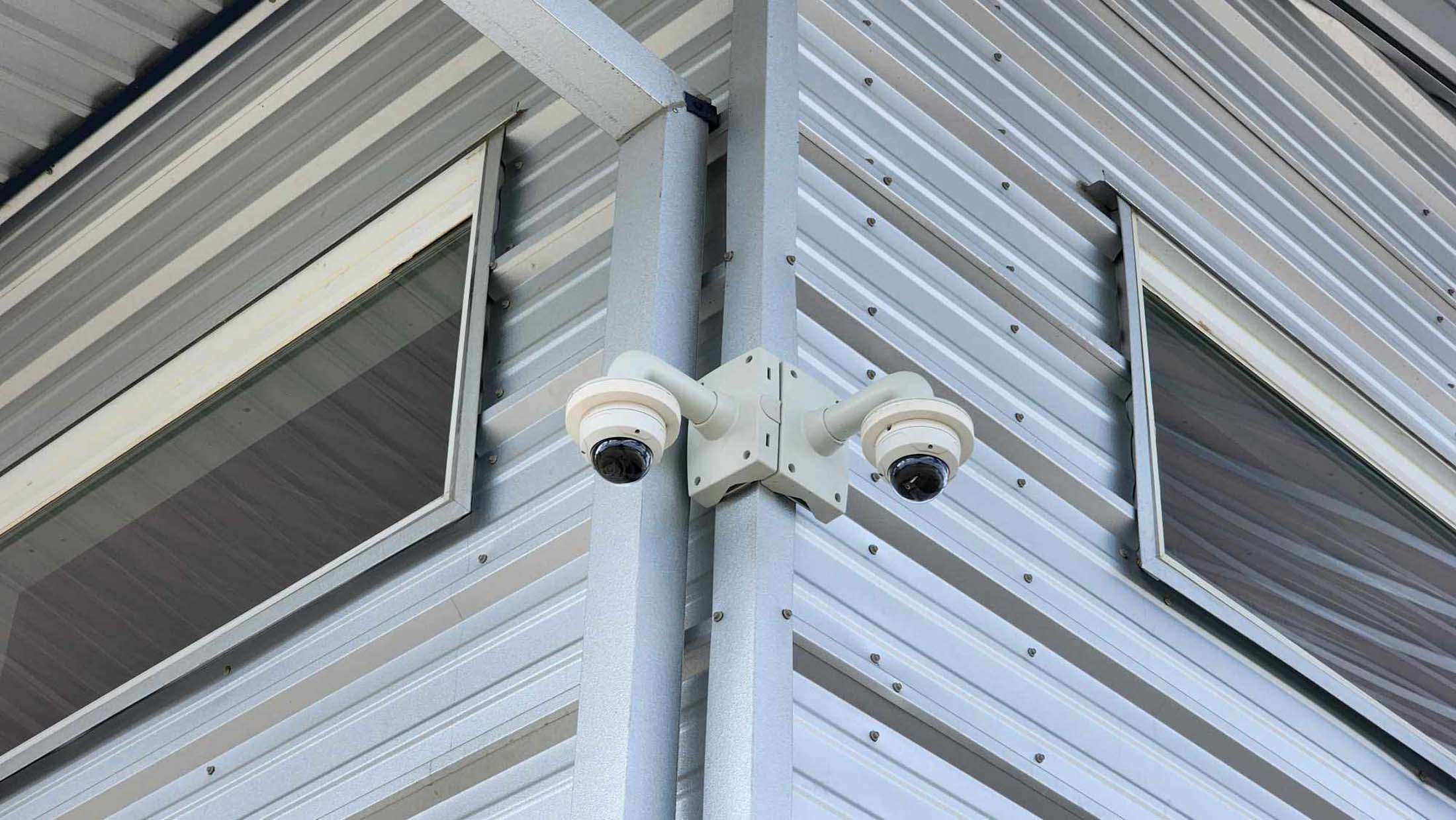 Security cameras at storage facility