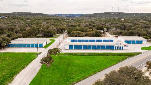 Aerial view of self storage facility
