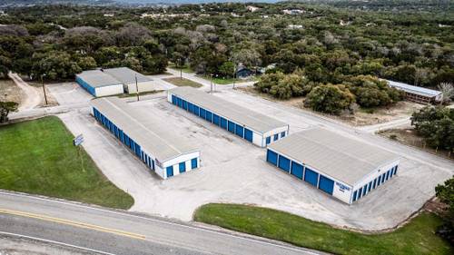 Drone view of self storage facility
