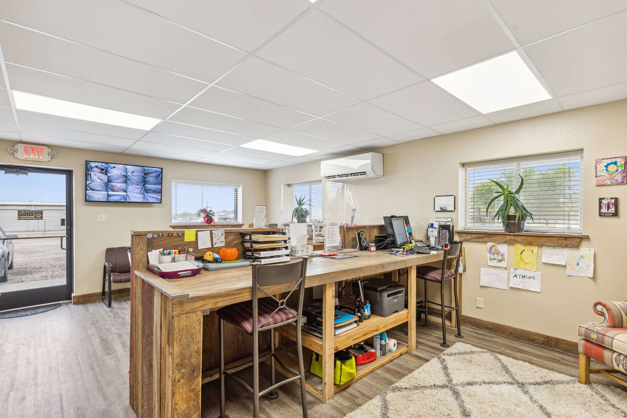 Rental office at self storage facility
