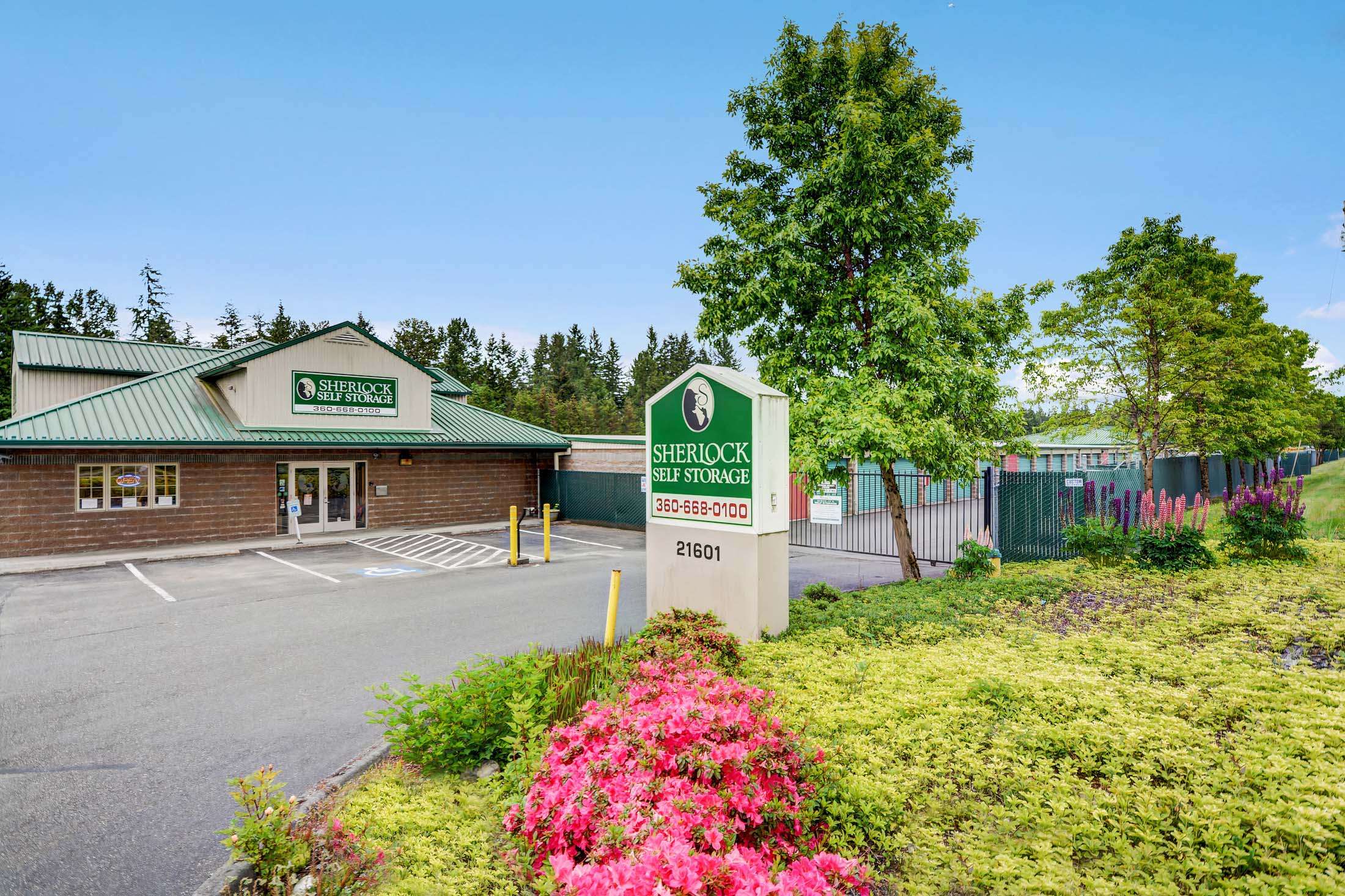 Exterior of self storage facility