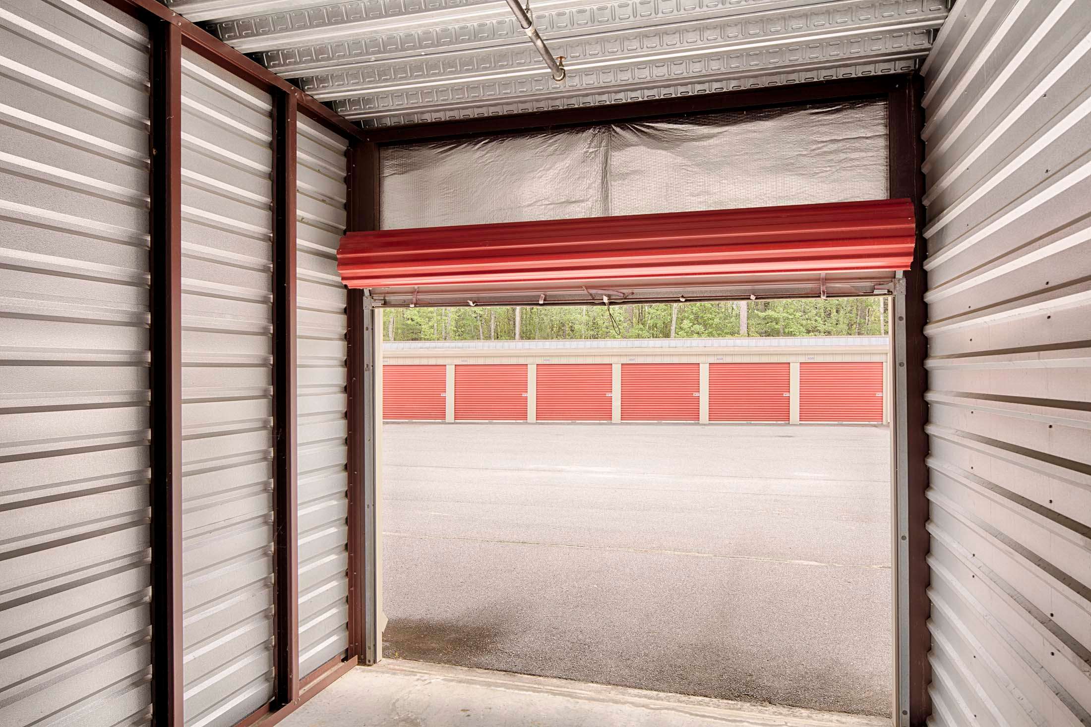 Interior of self storage unit