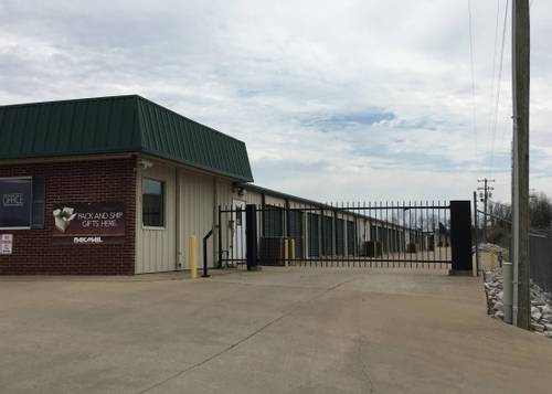 Secure gated and fenced self storage facility