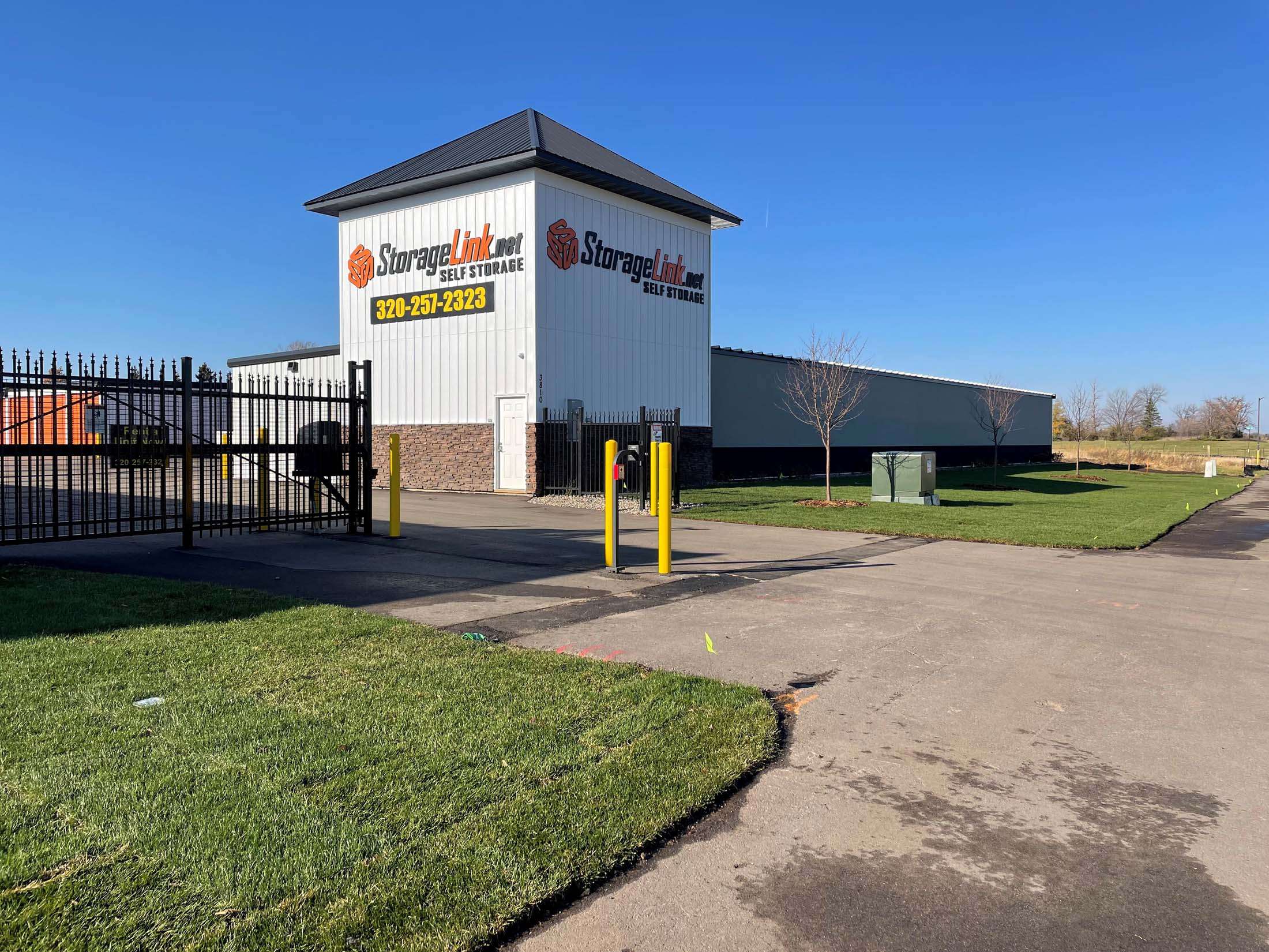 Entrance to self storage facility
