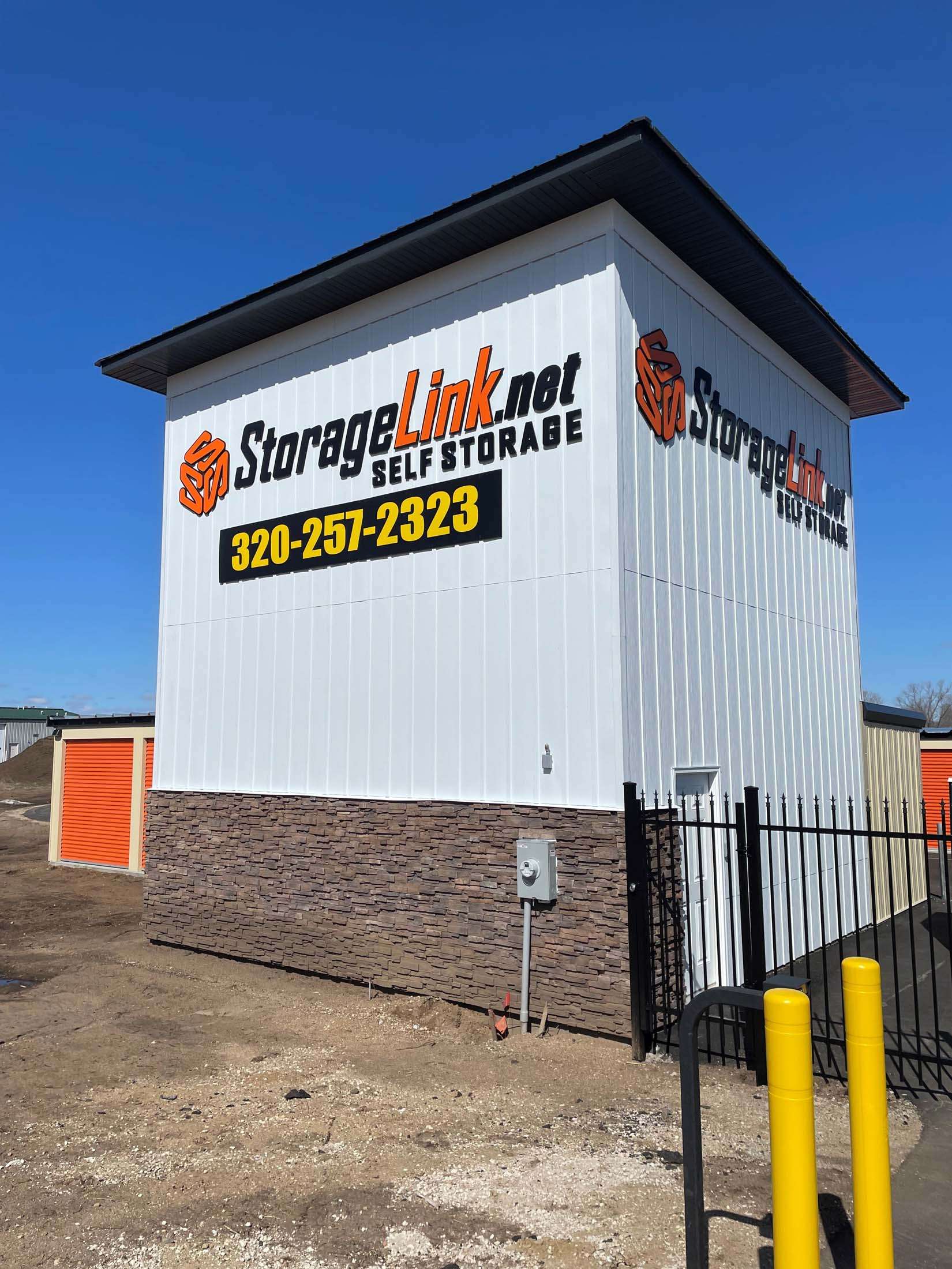 Signage outside of storage facility