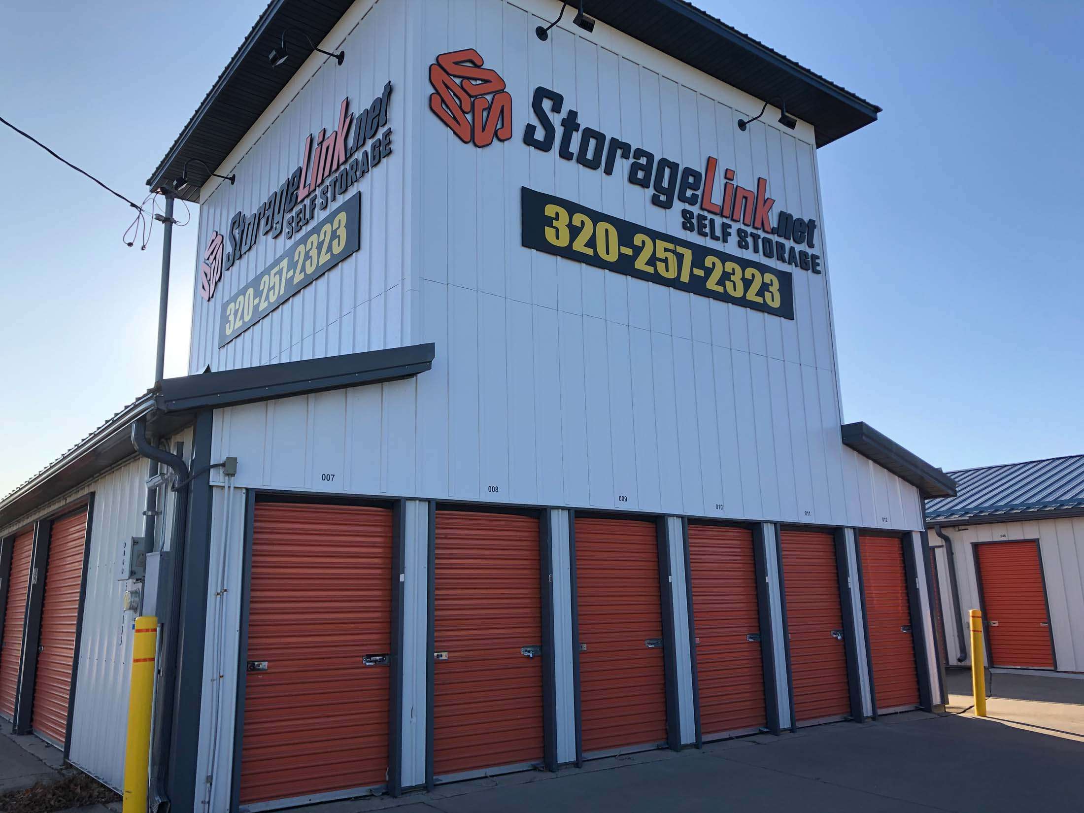 Signage outside of storage facility