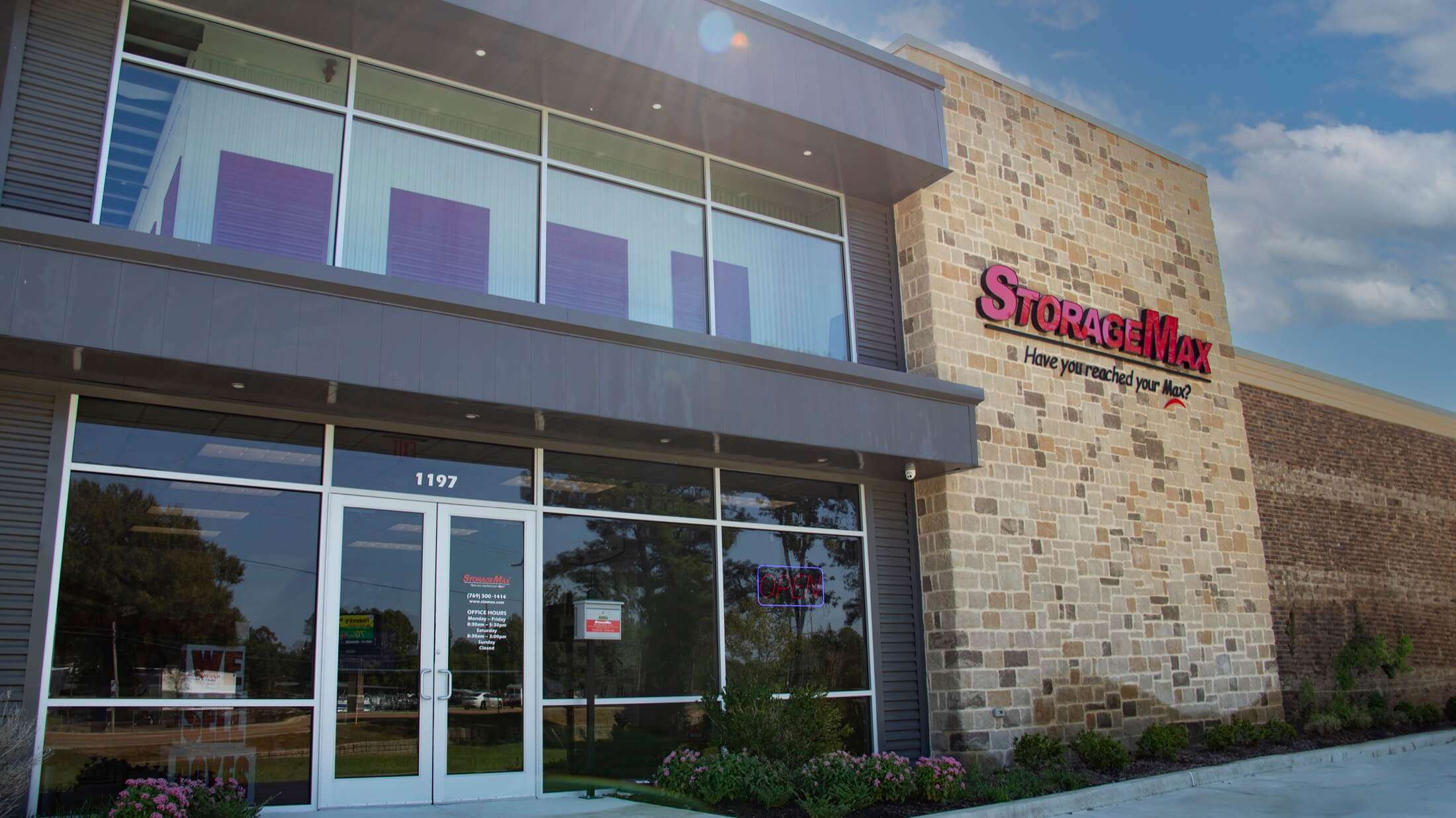 Climate controlled entrance at self storage facility
