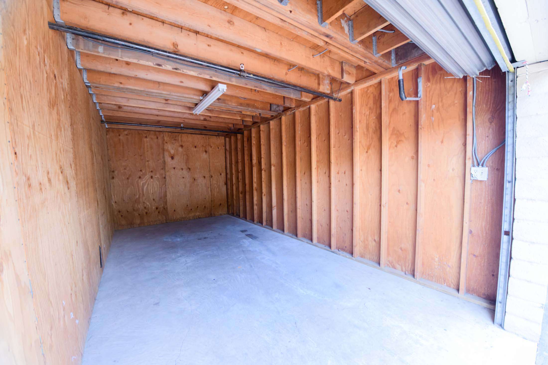 Inside of self storage unit
