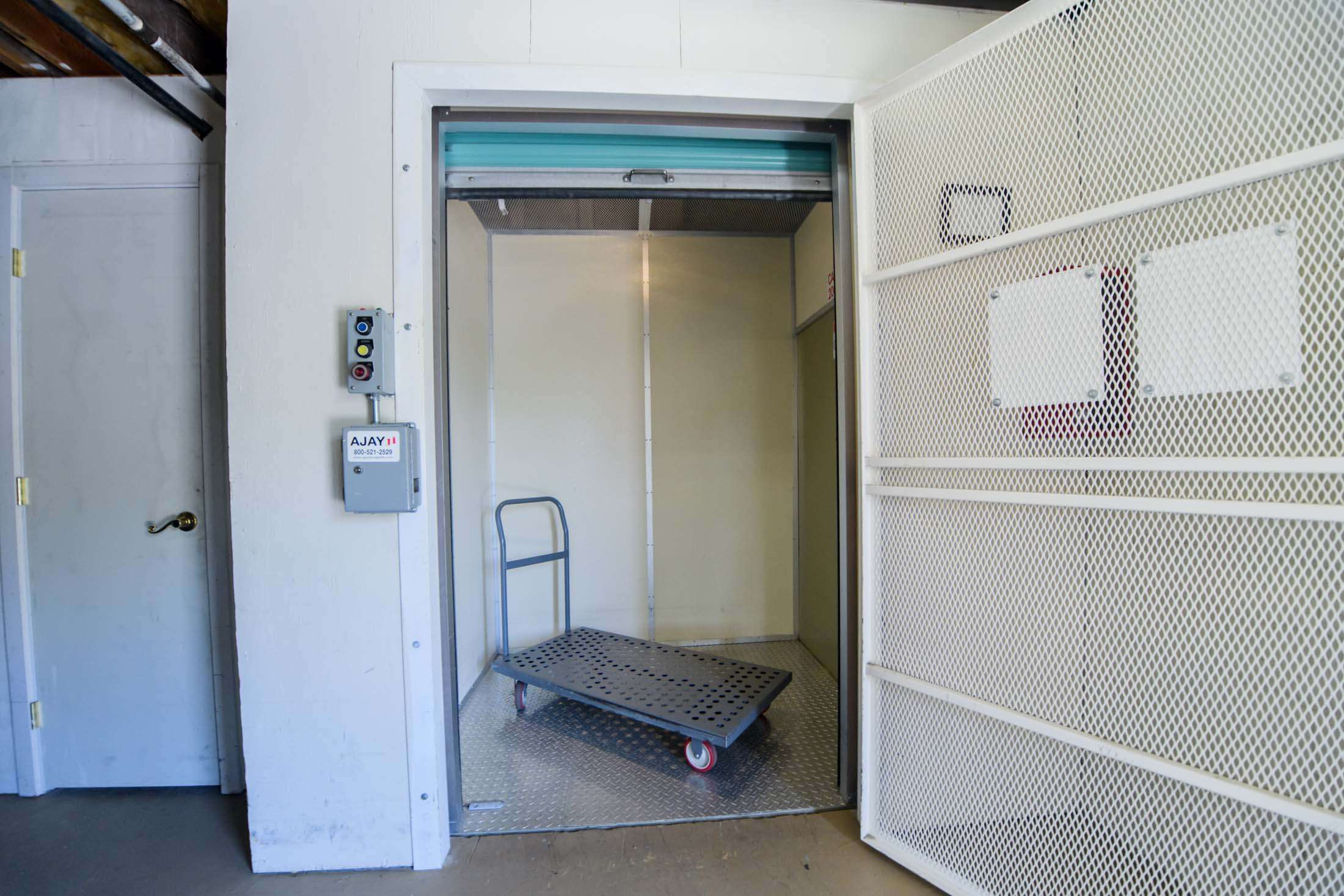 Moving cart at self storage facility