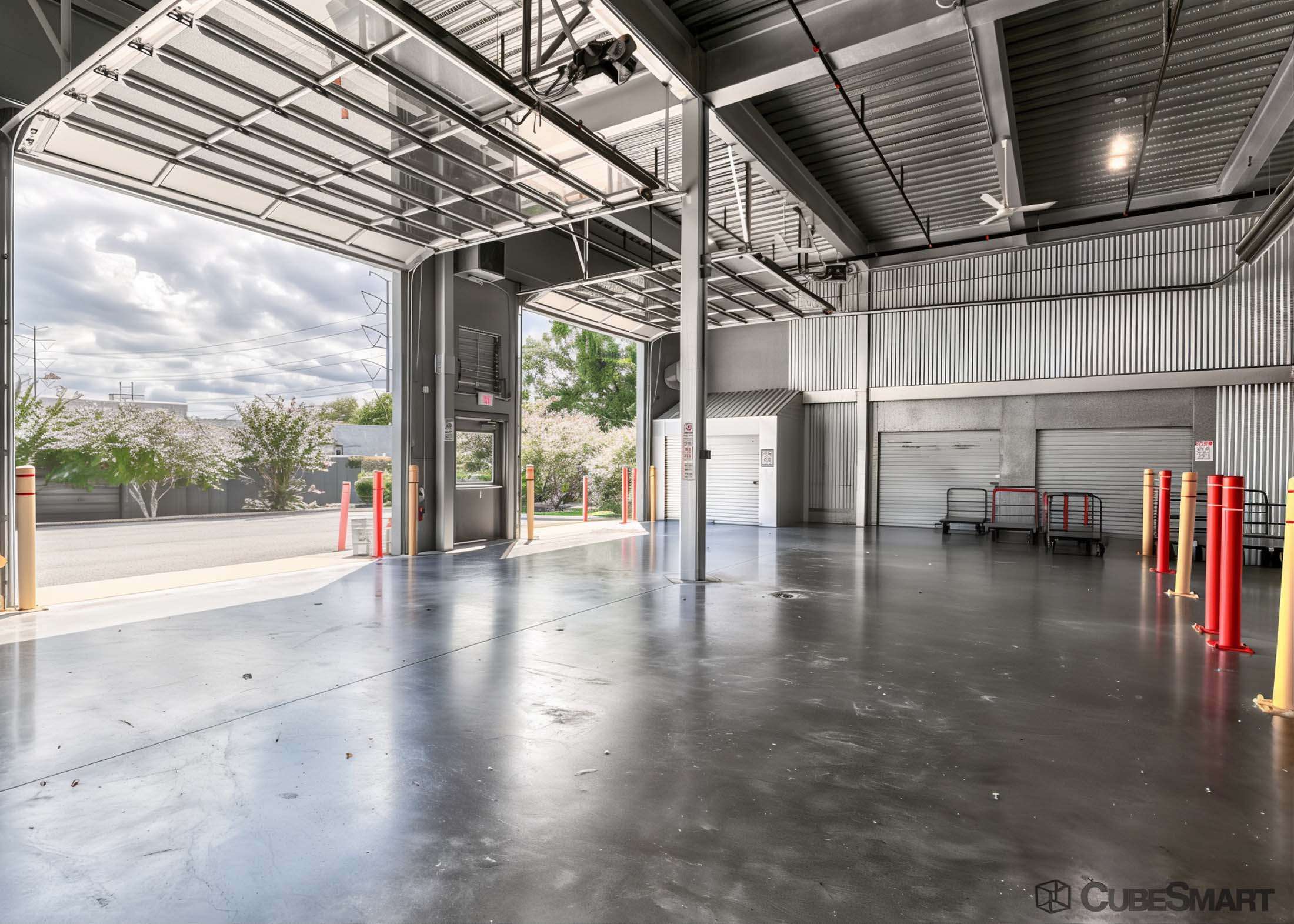 Unloading area at storage facility