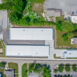 Aerial view of self storage facility